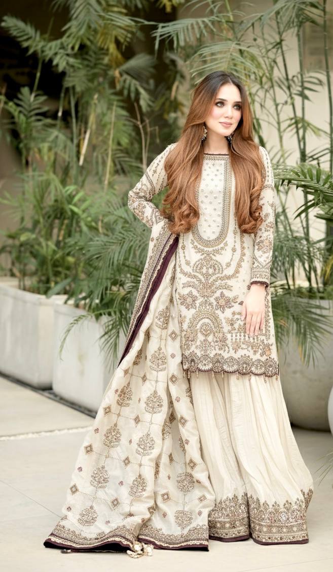 Designer Party Wear Look Pur Heavy Faux Georgette Top Plazzo & Dupatta Set