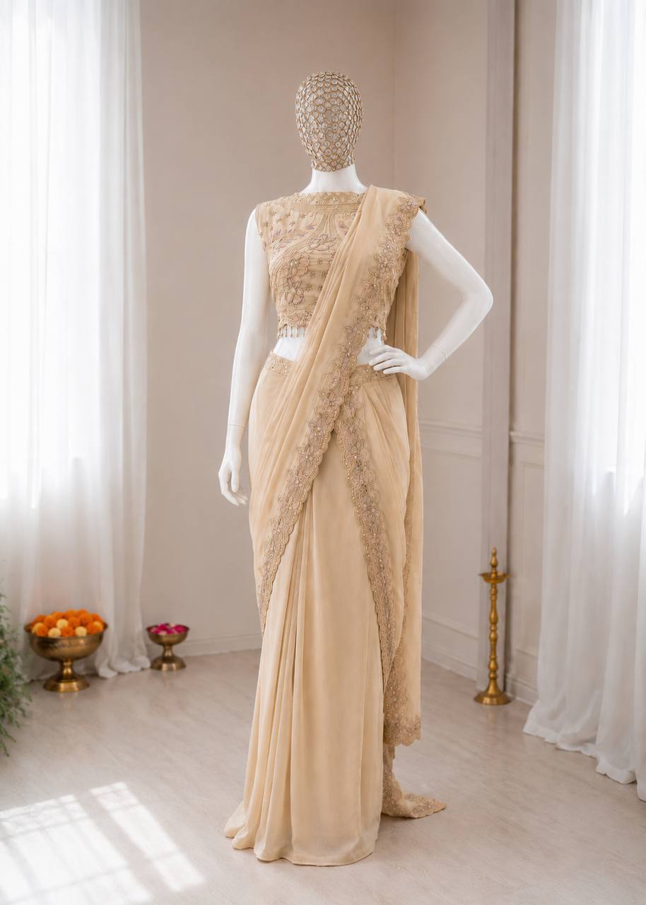 Get festive ready in our new Trending Stylelish Lehenga  set  With Embroidery Work detailing