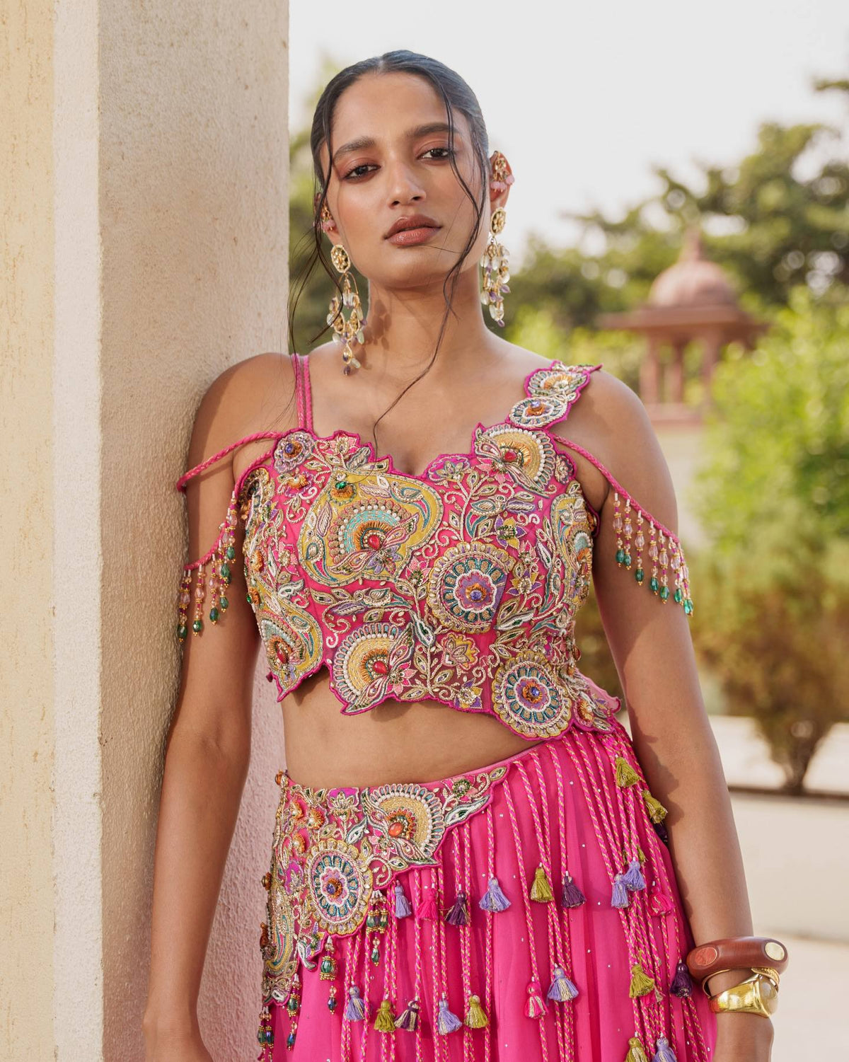 Letest new lehenga choli Set Pink