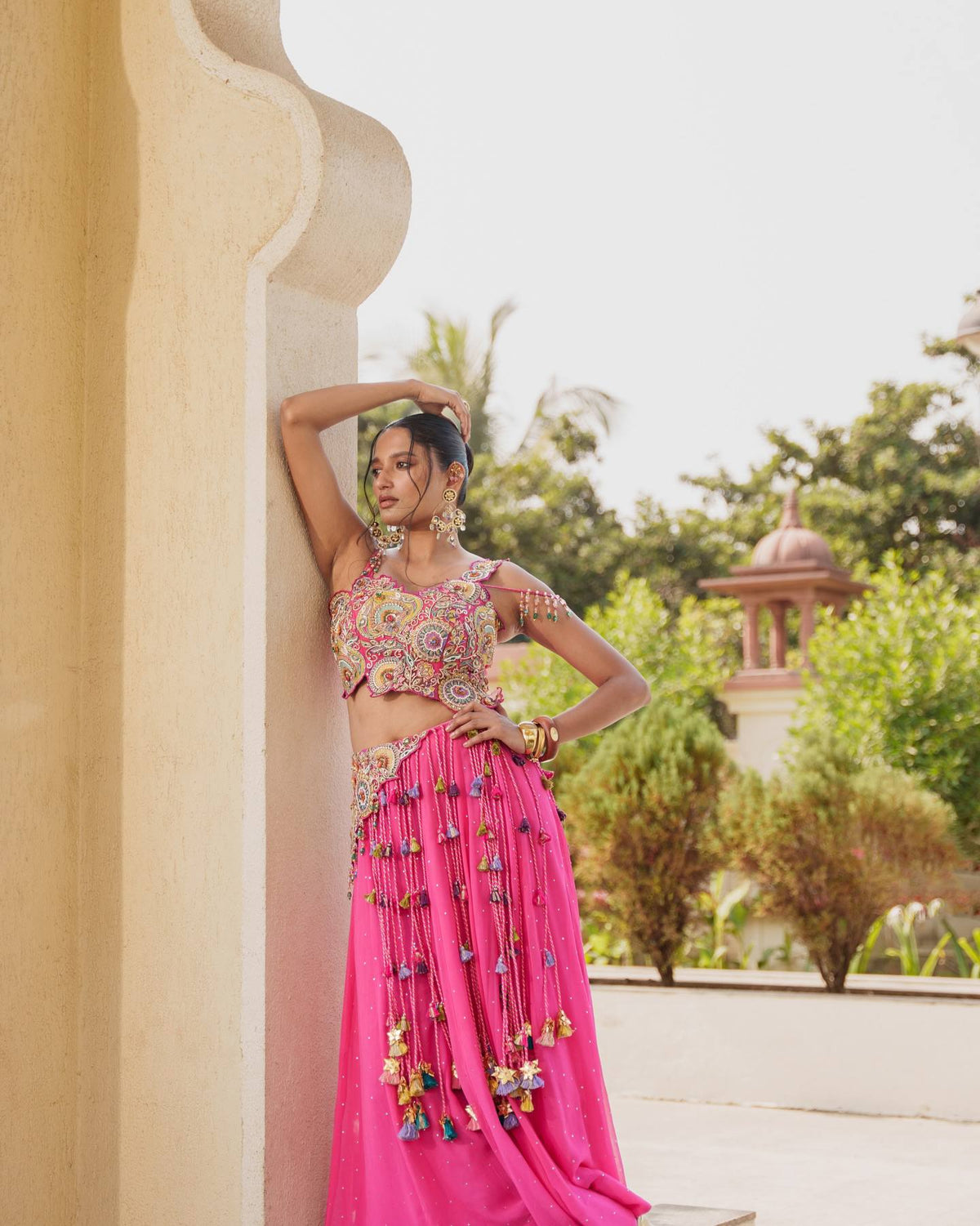 Letest new lehenga choli Set Pink