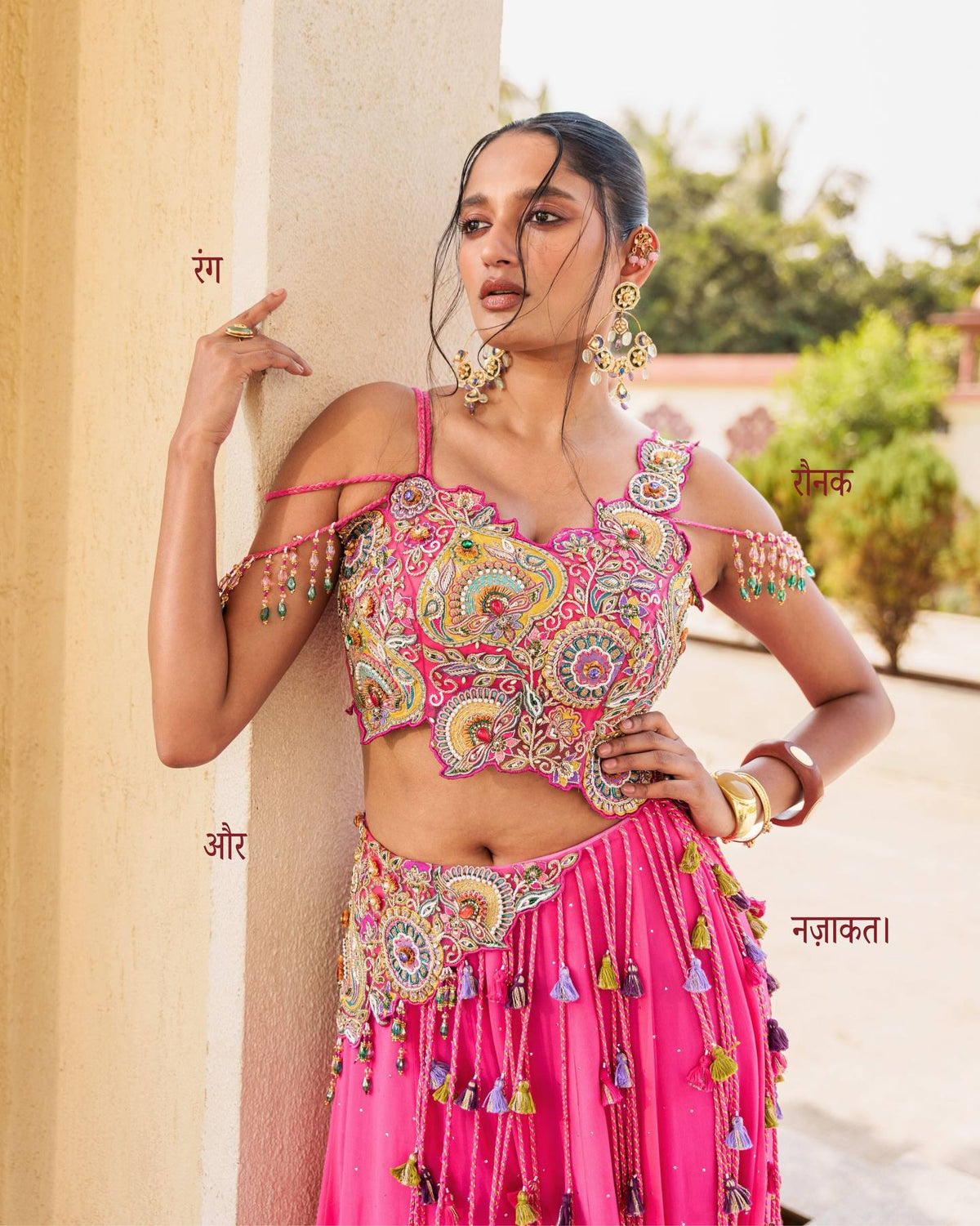 Letest new lehenga choli Set Pink