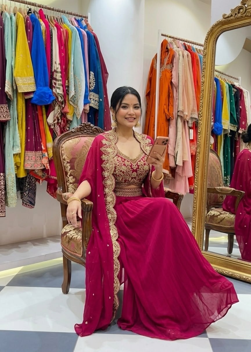 New Super Trending Party Wear Shrug with Sarara