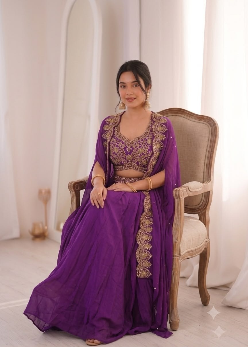 New Super Trending Party Wear Shrug with Sarara
