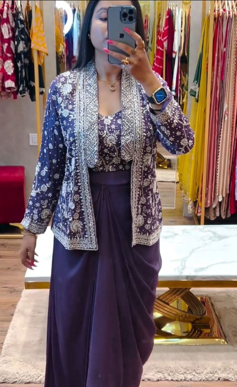 New Super Trending Party Wear Koti with Plazzo