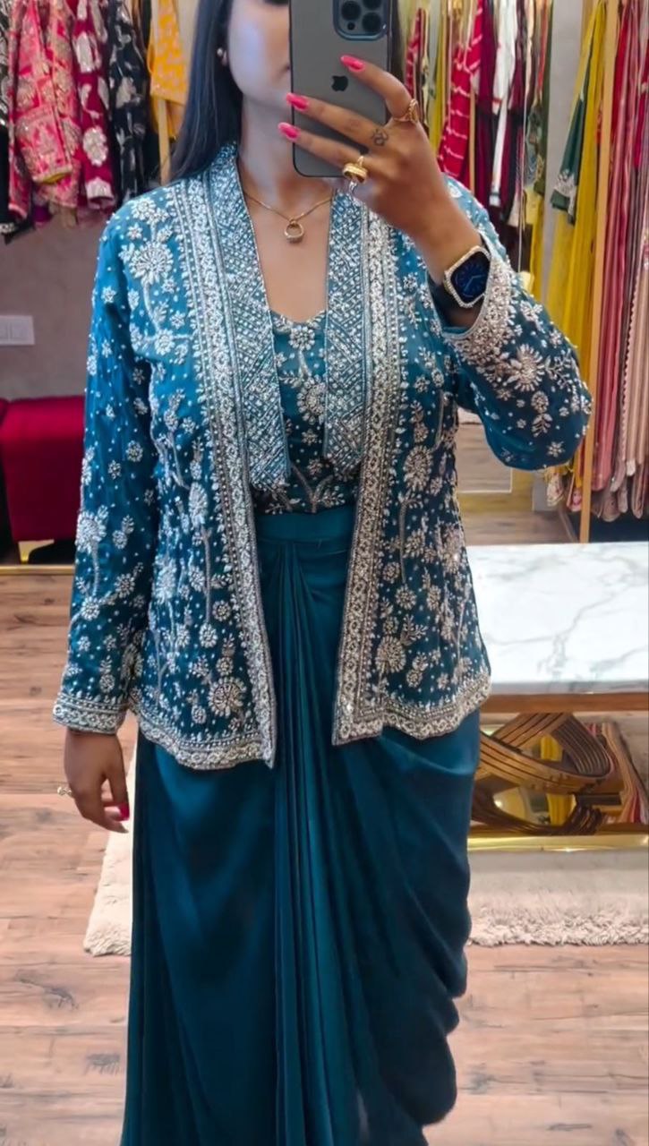New Super Trending Party Wear Koti with Plazzo