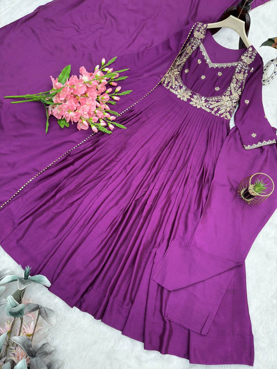 Letest New Hit Designer Party Wear Look Gown Collection