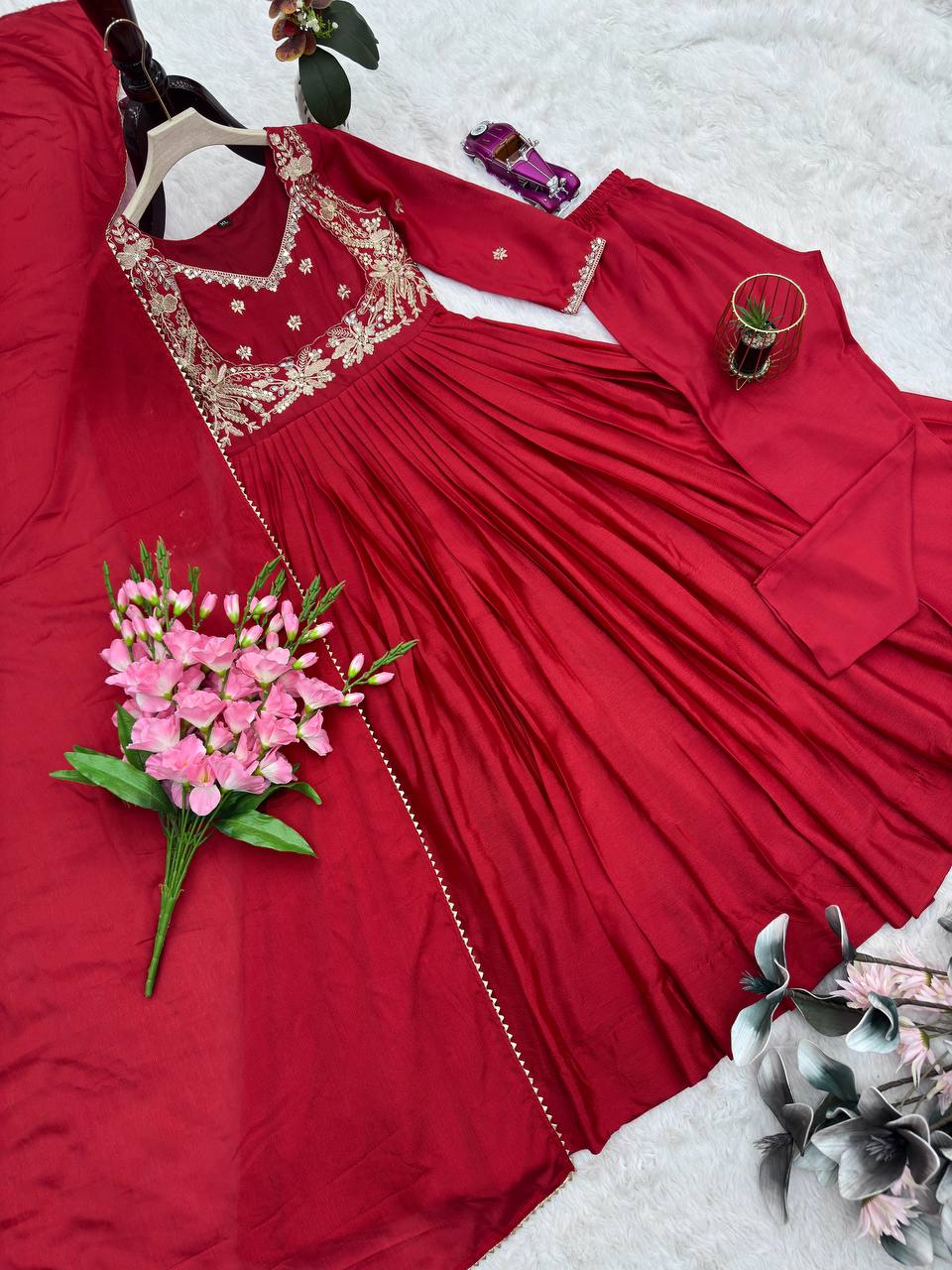 Letest New Hit Designer Party Wear Look Gown Collection