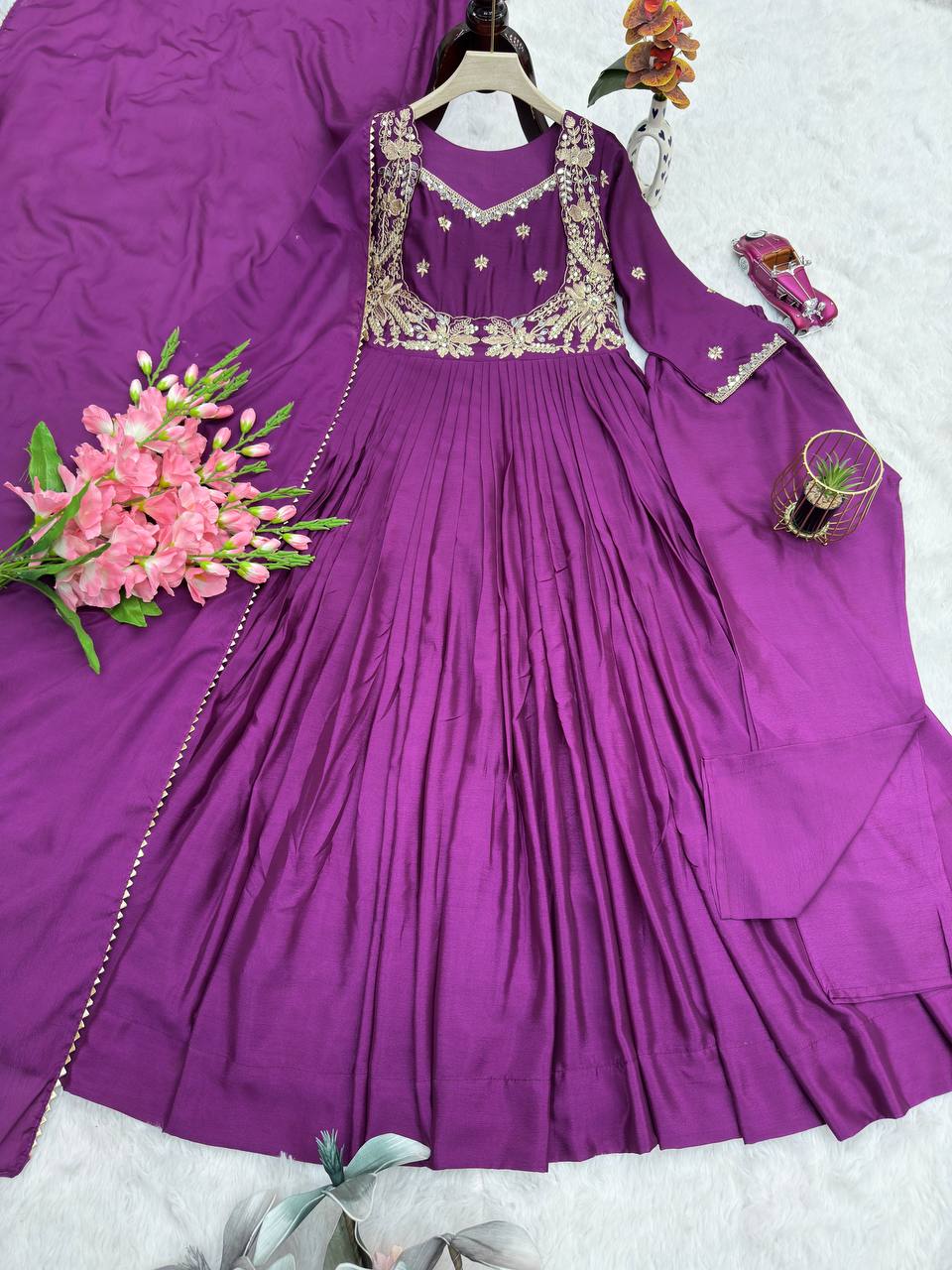 Letest New Hit Designer Party Wear Look Gown Collection