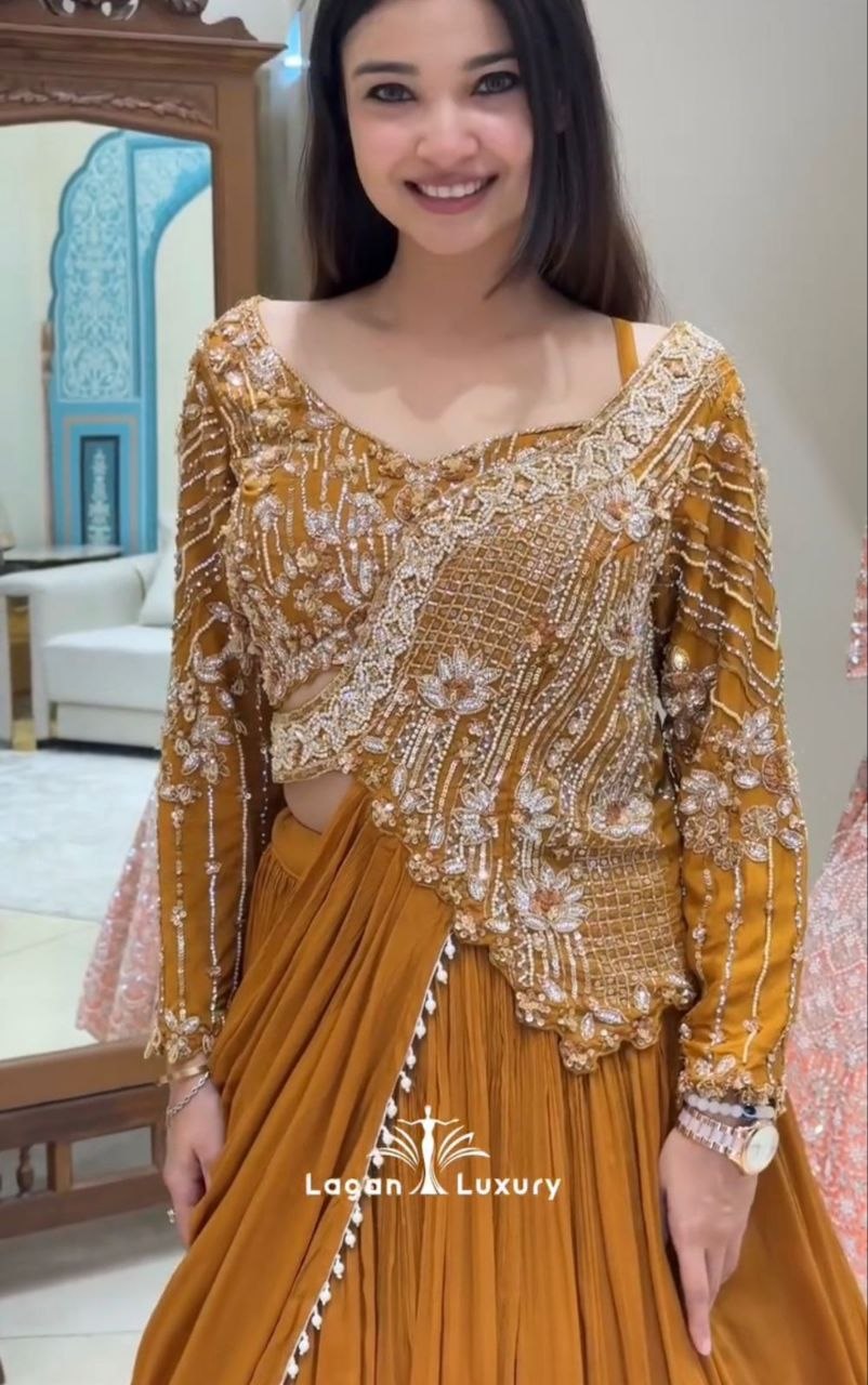 Launching Embroidery Work Lehenga Choli