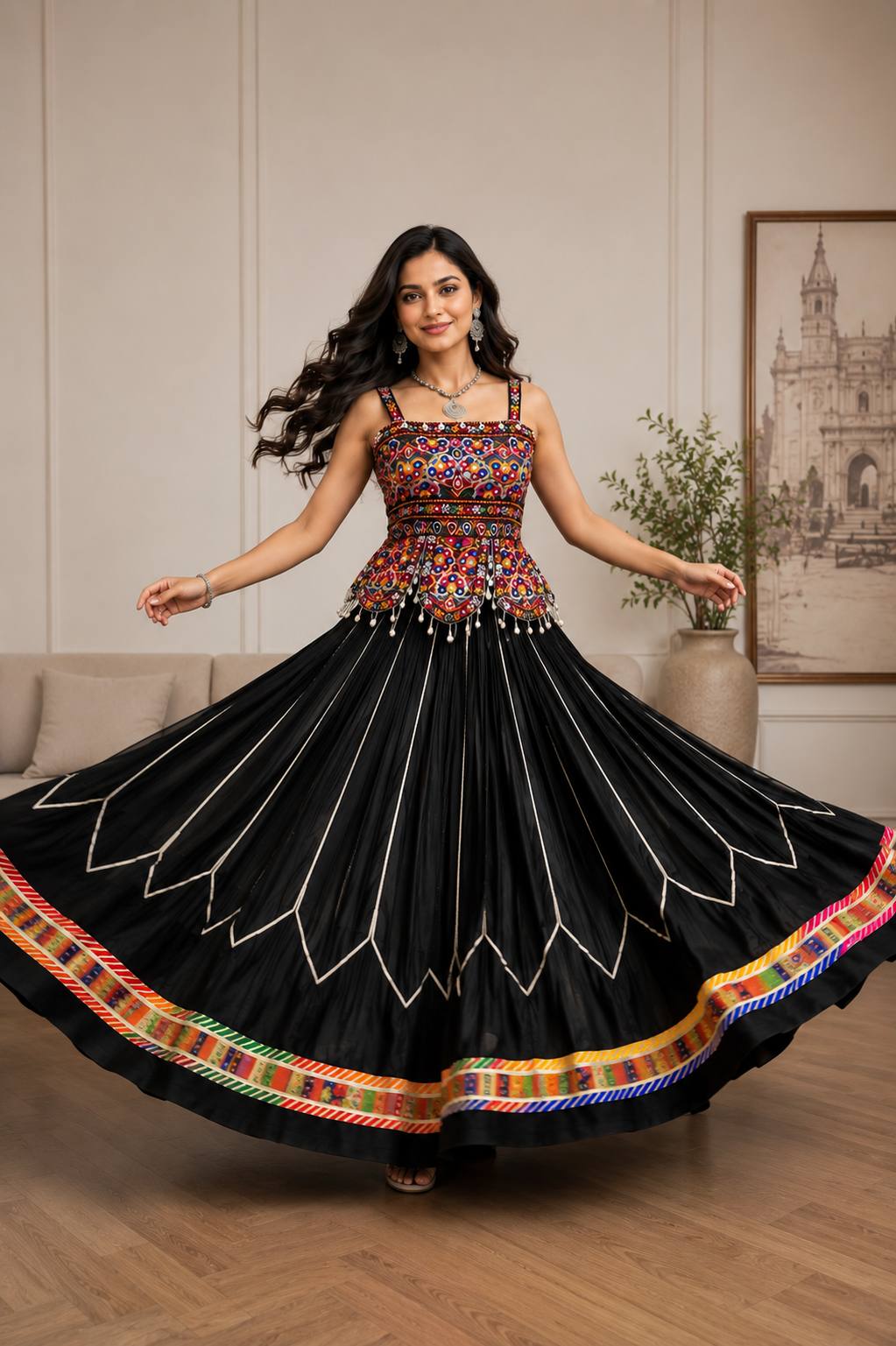 Elegant Navratri Lehenga With Graceful Flair And Timeless Festive