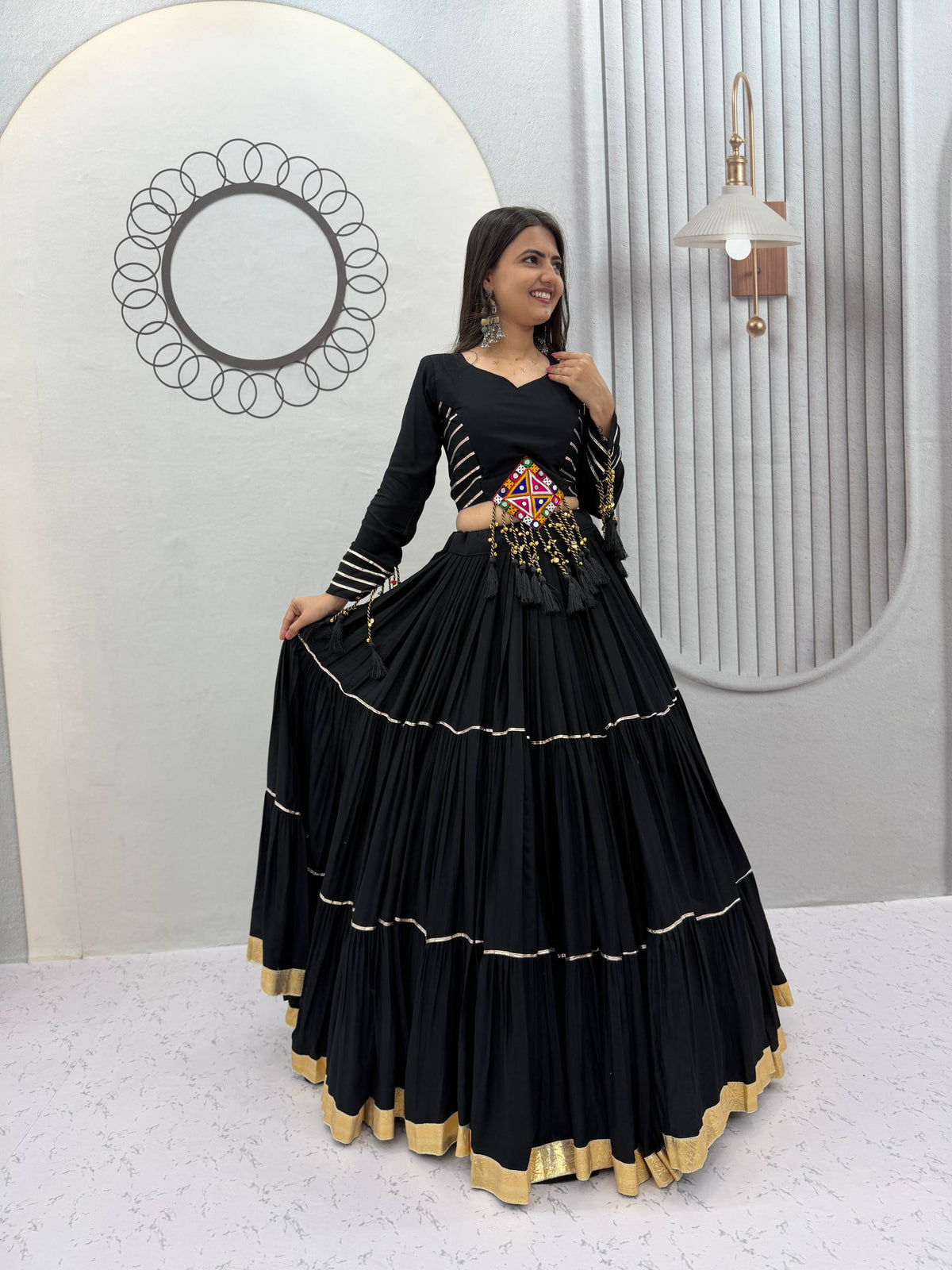 Launching Navratri Special Black Colour Lehenga Choli