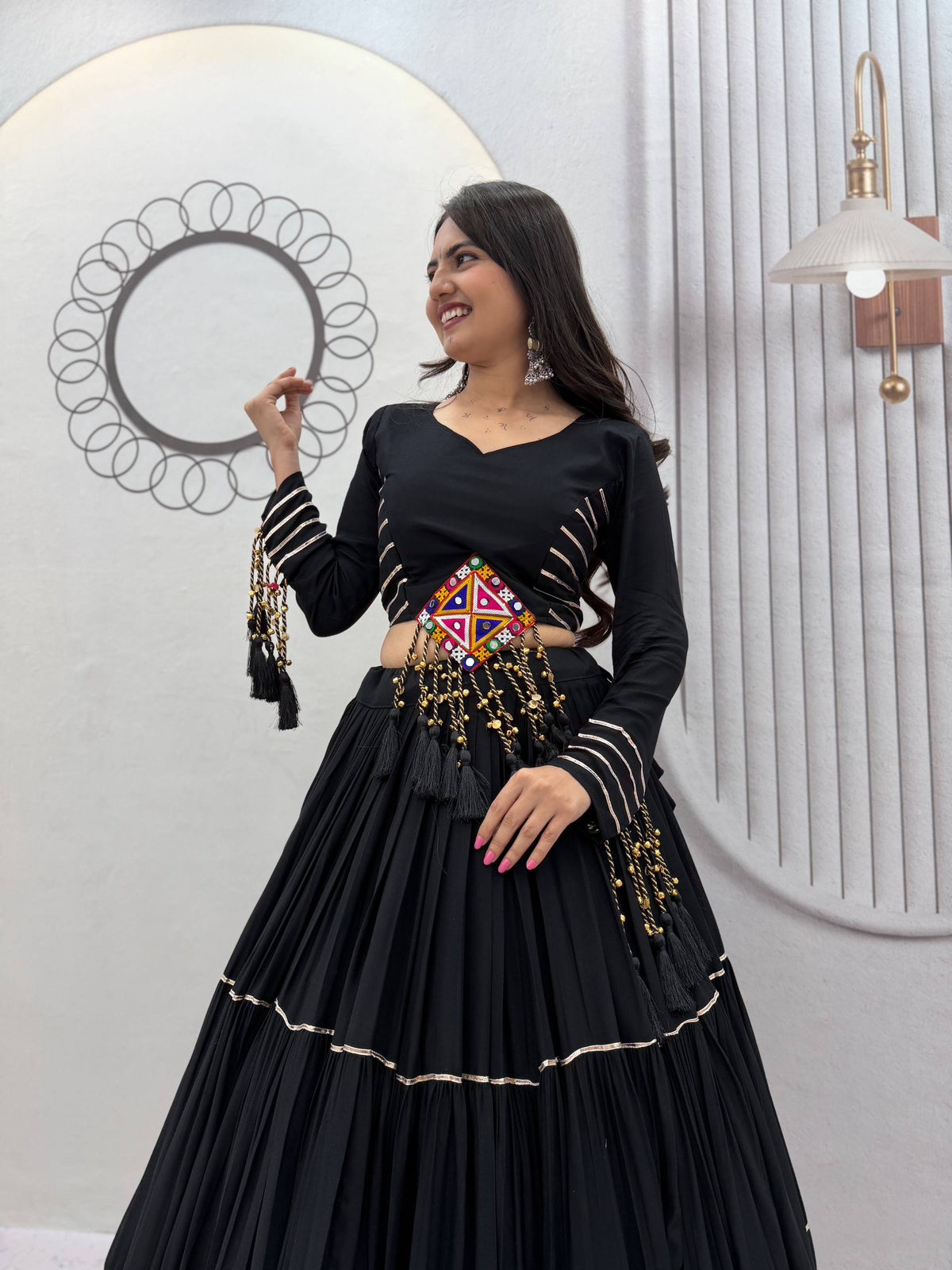Launching Navratri Special Black Colour Lehenga Choli