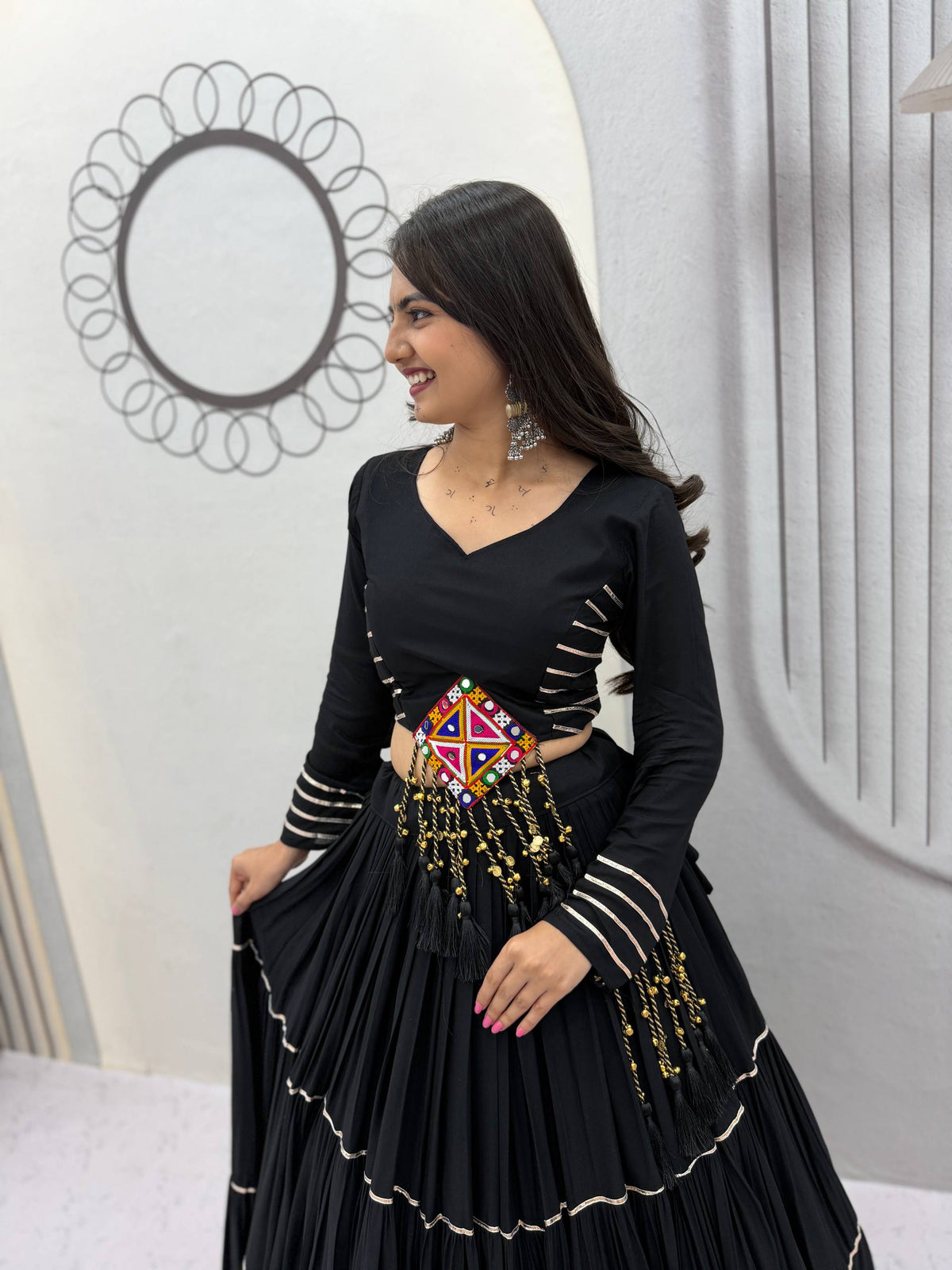 Launching Navratri Special Black Colour Lehenga Choli