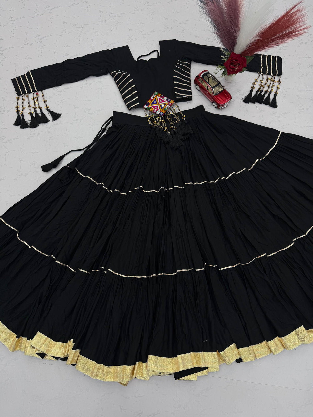 Launching Navratri Special Black Colour Lehenga Choli