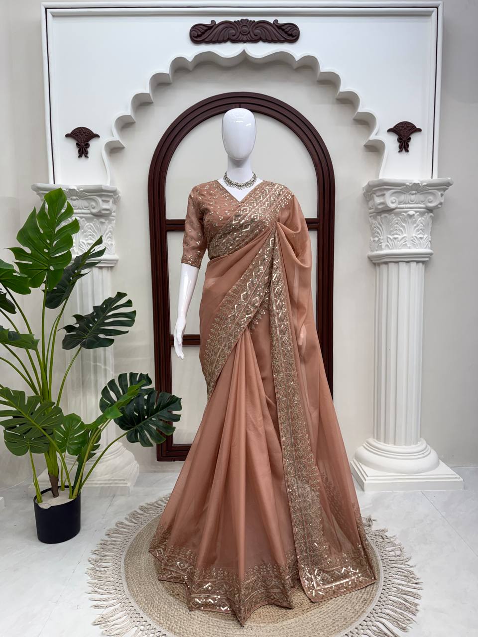 Designer Saree – Elegance Redefined ✨ Fall in love with this stunning saree in an eye-catching shade, crafted with finesse and rich detailing. A perfect blend of grace and glam!