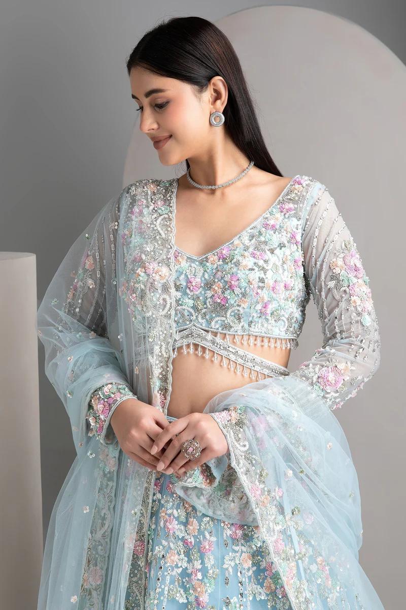 Pastel Bloom Bridal Lehenga – Where Elegance Meets Grace ✨