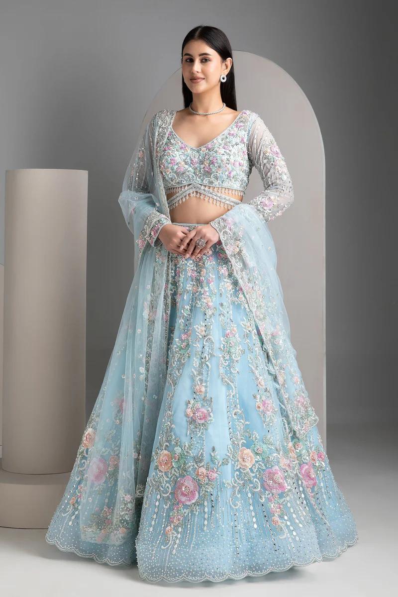 Pastel Bloom Bridal Lehenga – Where Elegance Meets Grace ✨
