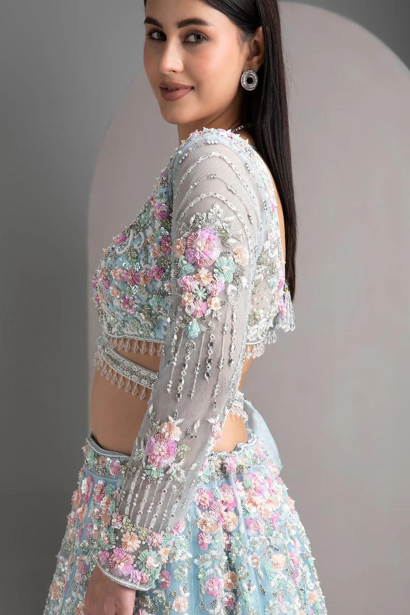 Pastel Bloom Bridal Lehenga – Where Elegance Meets Grace ✨