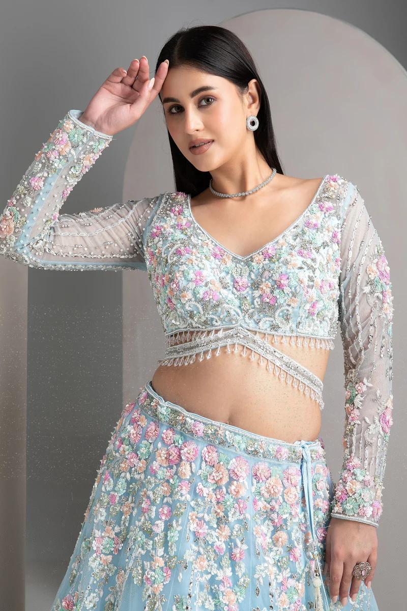 Pastel Bloom Bridal Lehenga – Where Elegance Meets Grace ✨