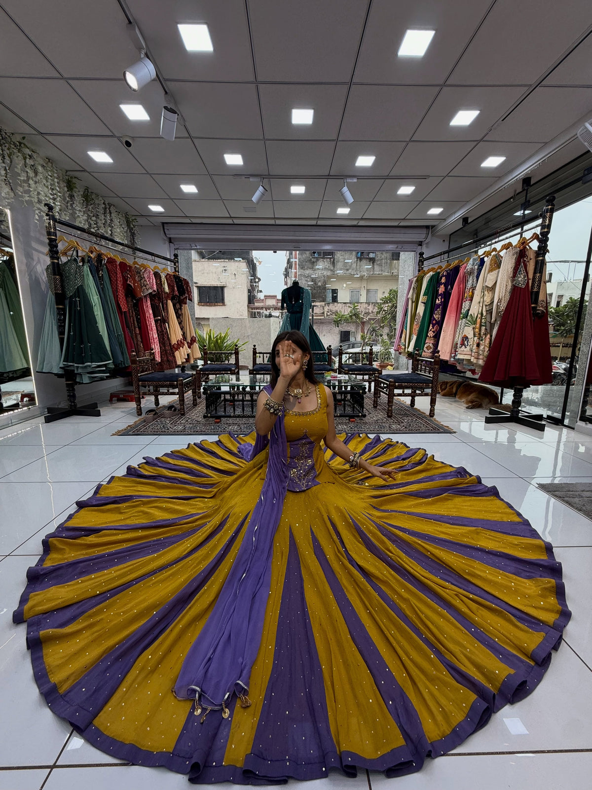 Creation is Launching Navratri Special Lehenga choli Yellow