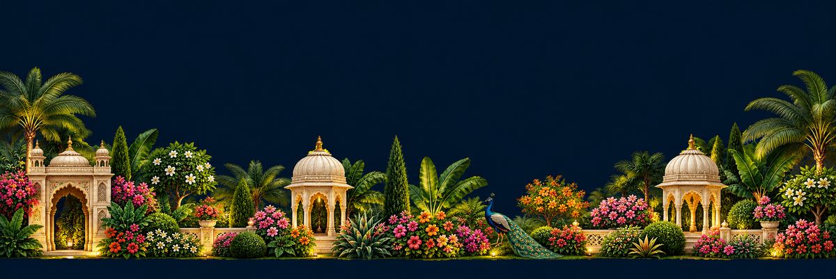 Decorative botanical footer artwork