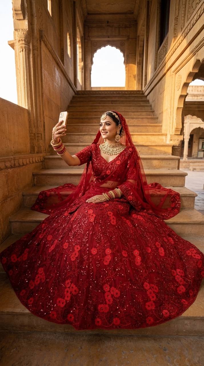 Crimson Royale Lehenga – Bold, Beautiful & Timeless