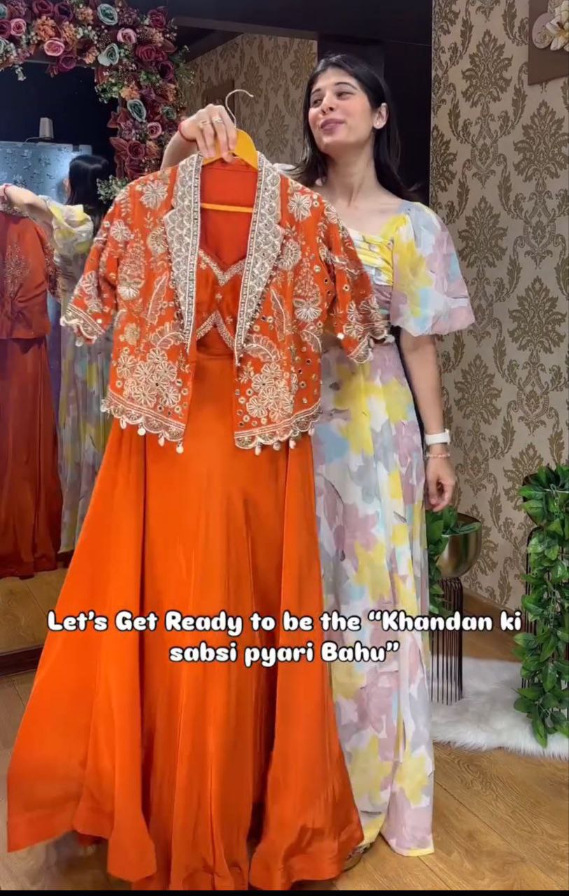 New Super Trending Party Wear Koti with Lehenga